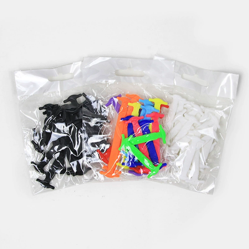 Amazon трансграничные Оптовые Joker взрослые дети бесплатно I-образные Т-образные силиконовые ленивые шнурки 16 OPP