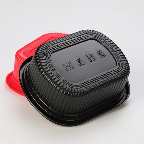Saizhuo disposable lunch box double-layer packaging box wholesale takeaway fast food lunch box lunch box thickened plastic microwaveable