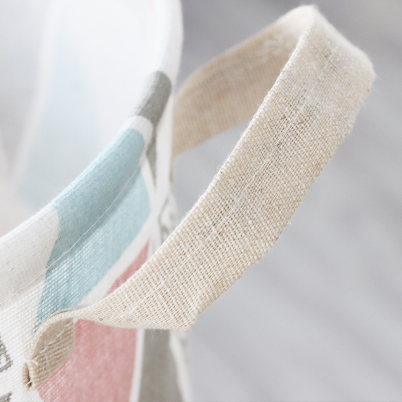 Cesta de lavandería para el hogar canasta de lavandería de tela de lino de algodón canasta de lavandería plegable impermeable grande canasta de almacenamiento de juguetes de ropa sucia