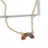 Multicoloured necklace heart-shaped, organic rainbow pendant from pearl, European style