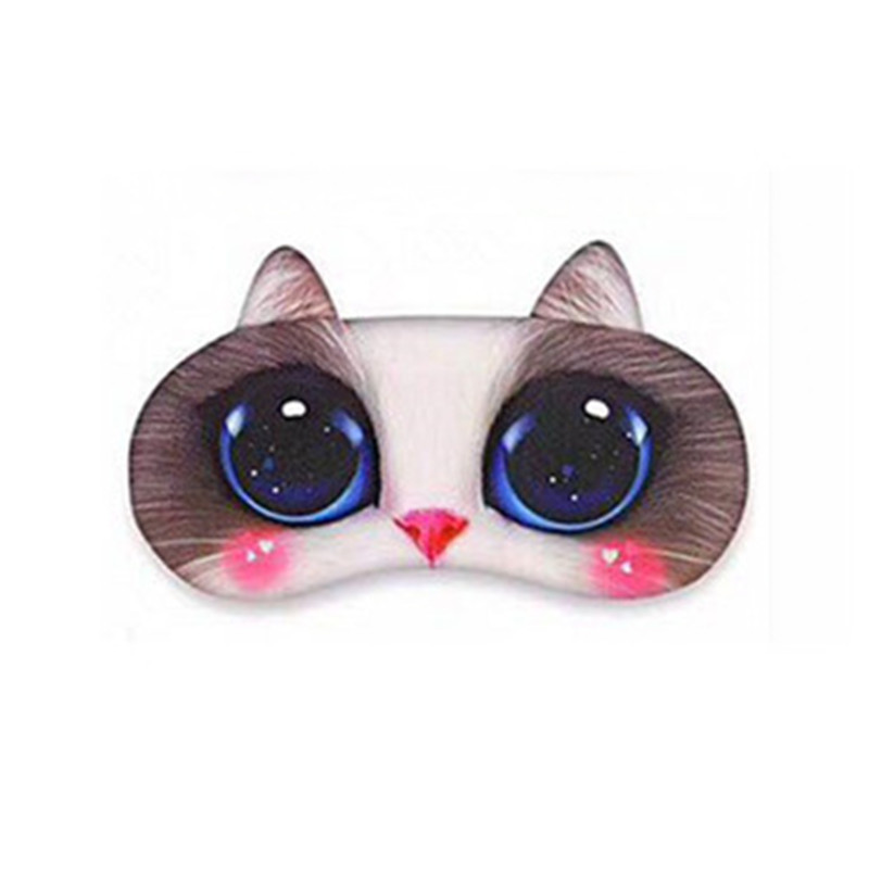 Nueva máscara de ojo de expresión facial de dibujos animados lindo verano caliente y frío bolsa de hielo de doble uso sombreado ayuda a dormir almuerzo frío y caliente comprimir máscara de ojo