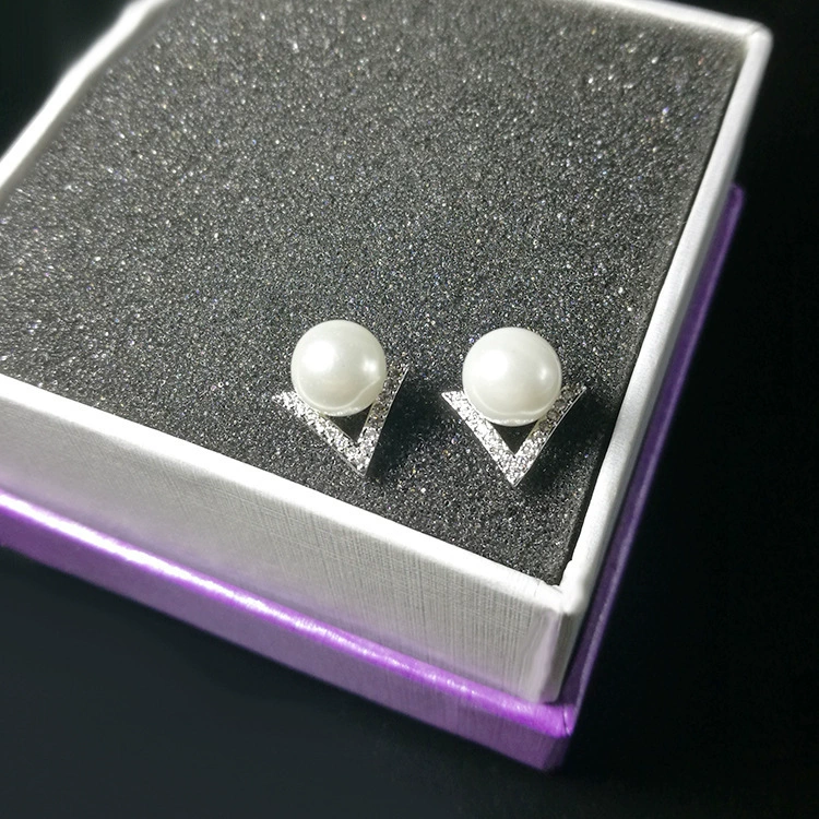 Серебряные серьги из жемчуга, образец 925