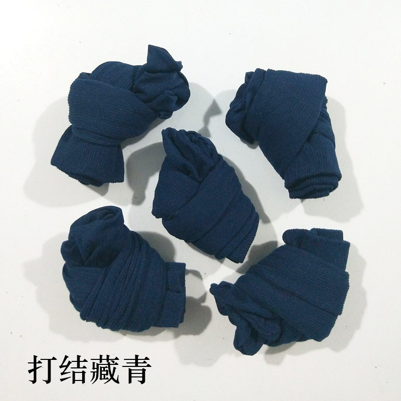 Полоски-носки с узлом темно-синие