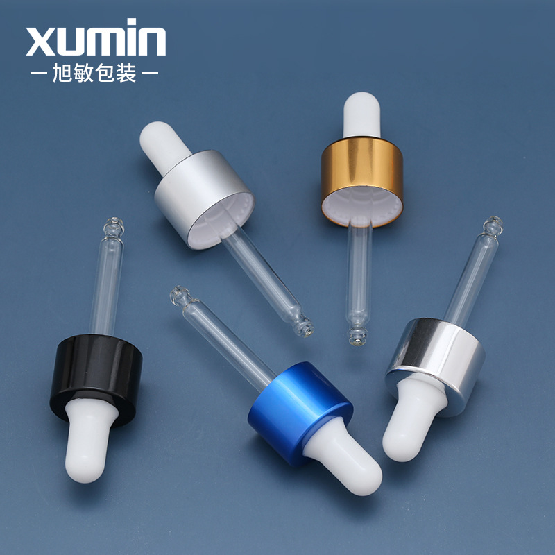 Xumin en stock envases cosméticos botella de líquido de vidrio botella de esencia esmerilada 30ML muestra botella cuentagotas sub-embalaje