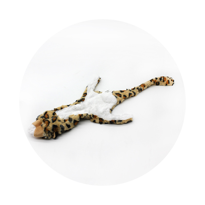 Los fabricantes suministran juguetes para mascotas cuerda de algodón resistente a los mordiscos León Tigre leopardo cuero Shell molar juguetes de sonido