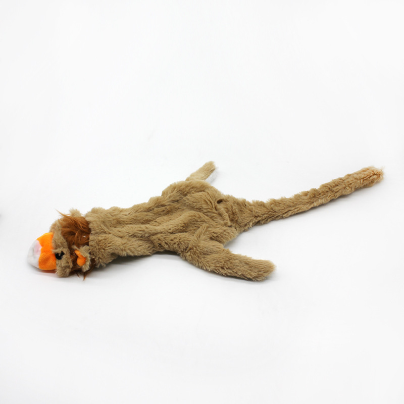 Los fabricantes suministran juguetes para mascotas cuerda de algodón resistente a los mordiscos León Tigre leopardo cuero Shell molar juguetes de sonido