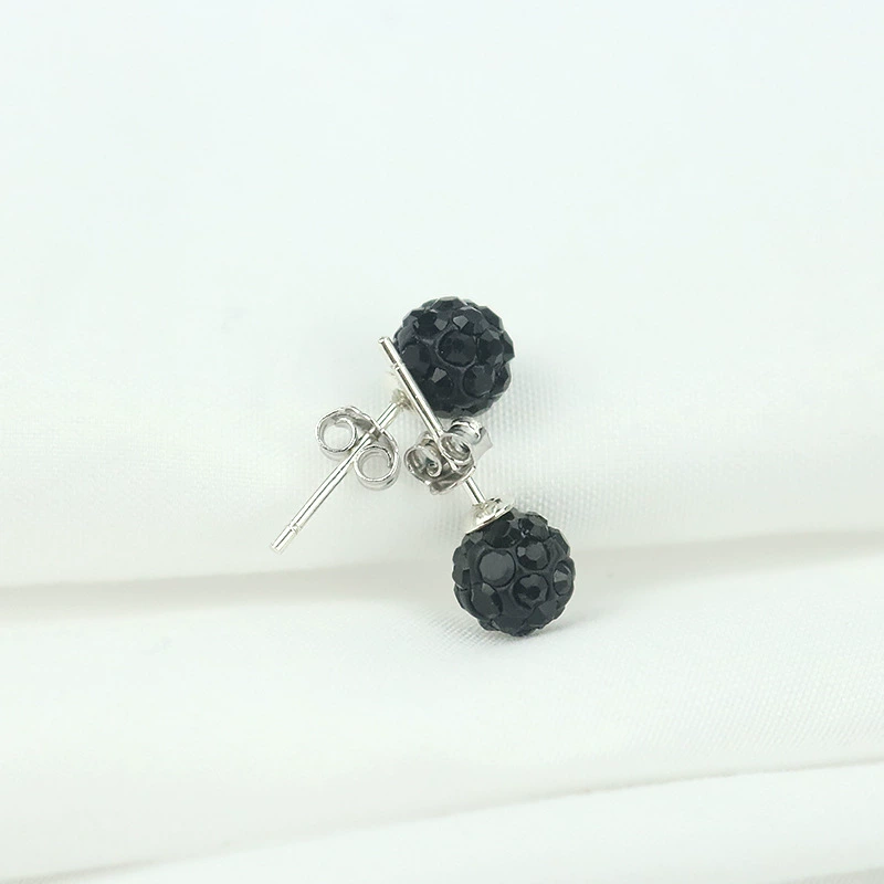 Модные серьги, проба серебра 925, инкрустирован diamond, простой и элегантный дизайн, оптовая продажа