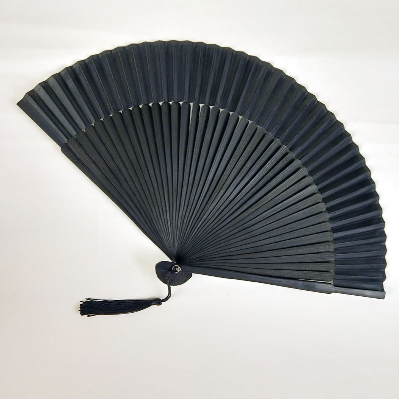 Estilo chino puro ventilador negro serie ventilador plegable chino ventilador fila y Kung Fu fan artesanía entrega de una sola pieza