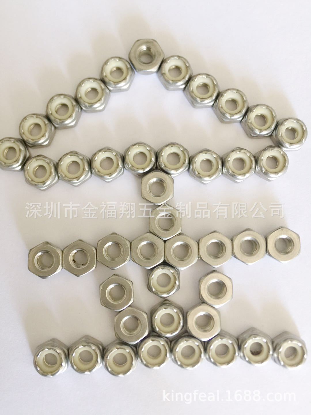 10-32*4.5304不锈钢尼龙防松螺母10-32自锁螺螺纹高强防松