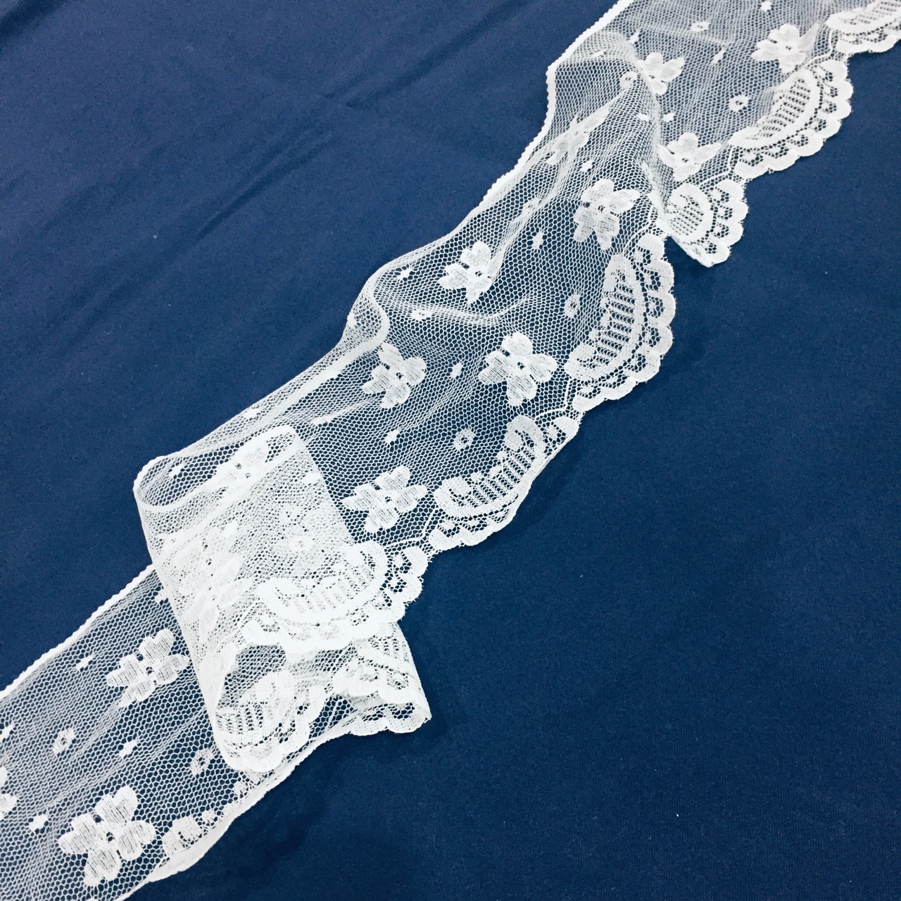 尼龙无弹蕾丝花边台版9CM单边波浪条码 服装辅料DIY配件厂家直销