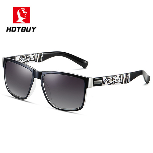 HOTBUY Western and Eastern Sports Cycling Polarized Sunglasses for Men, Square Frame Outdoor Sunglasses, Direct Manufacturer Supply 8801