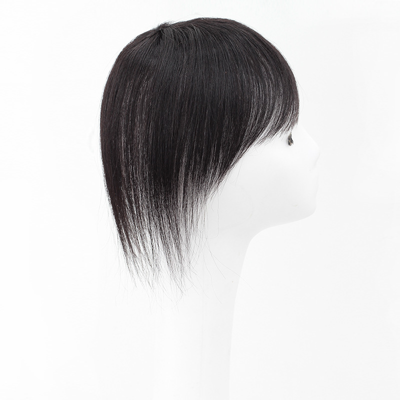 Prótesis Capilar de Cabello Humano Real Cobertura Invisible para Canas image 7