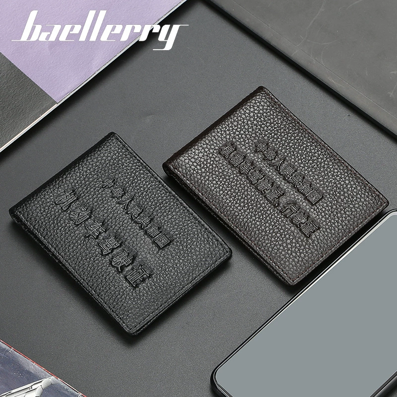 Baellerry тонкий картхолдер для водительских прав, кожаный кошелек, натуральная кожа, коровья кожа