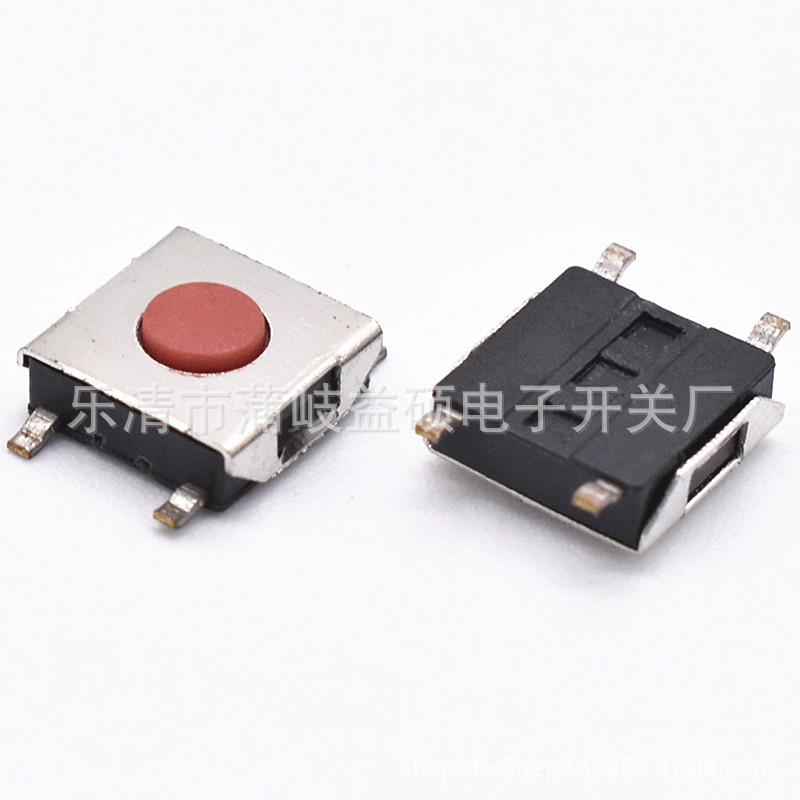 SMT贴片轻触开关 6*6*3.1 4脚红头贴片按键开关 6*6贴片微动开关