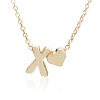 Necklace with letters, pendant heart-shaped, Amazon, English letters, European style, wholesale