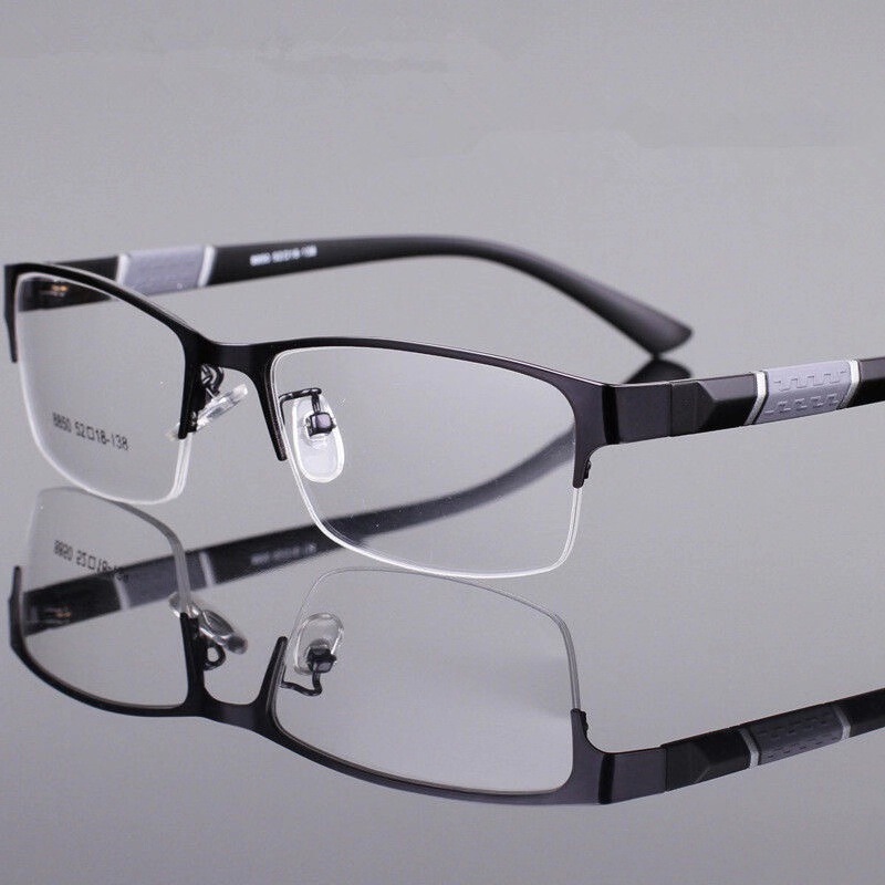 Finished myopia glasses men's radiation-proof glasses men's half-frame plain glasses anti-fatigue eye protection glasses frame Finished myopia glasses men's radiation-proof glasses men's half-frame plain glasses anti-fatigue eye protection glasses frame