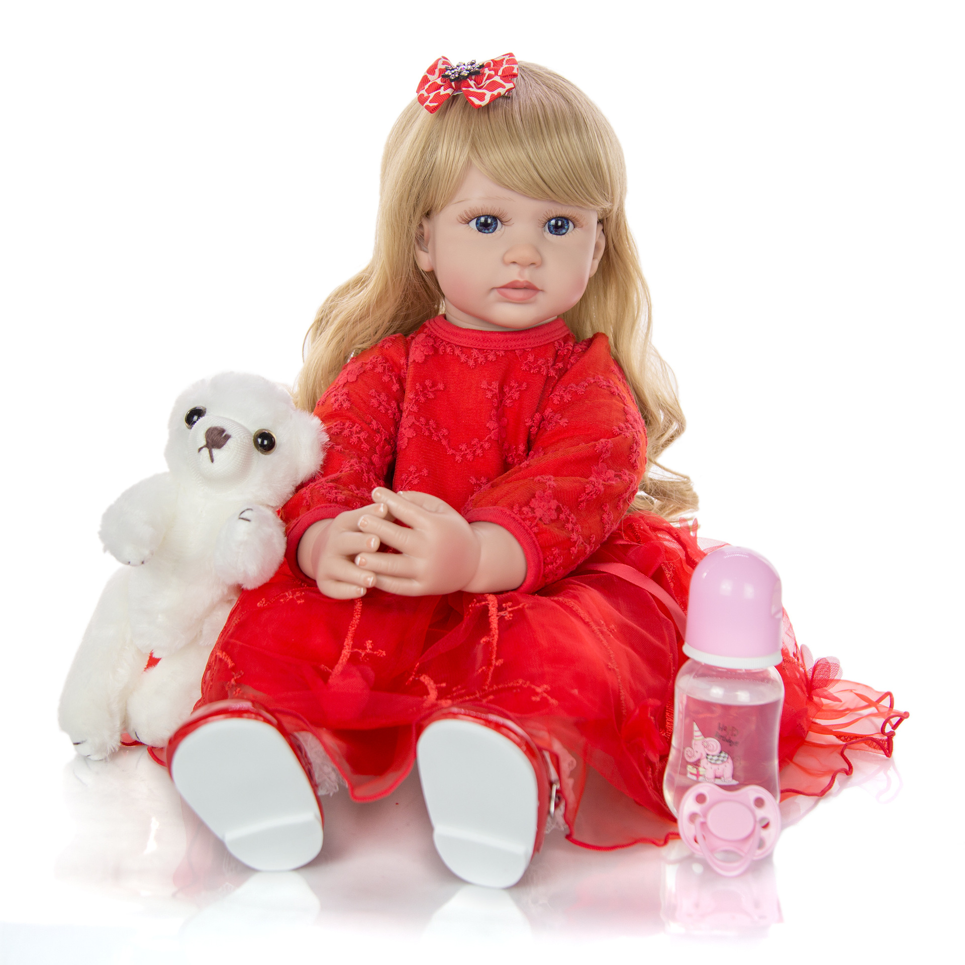 Muñeca de Bebé Reborn Realista 24 Pulgadas de Vinilo y Tela para Juegos Infantiles
