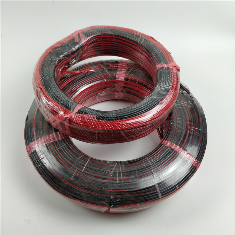 汽车改装电线纯铜双排黑红0.3方0.5方0.75方双芯线厂家供应阻燃