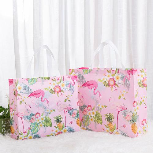 Manufacturer coated non-woven bag advertising clothing shopping bag non-woven handbag can print logo