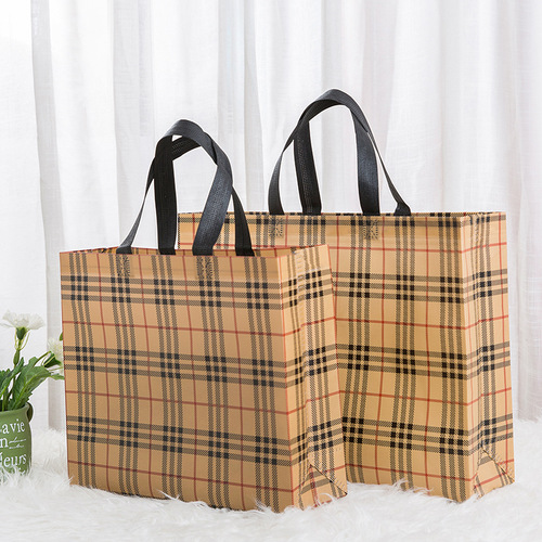 Non-woven handbag printing logo laminated advertising handbag education promotion shopping bag printing