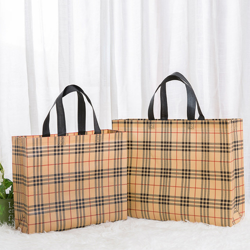 Non-woven handbag printing logo laminated advertising handbag education promotion shopping bag printing