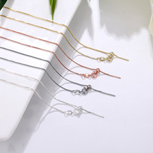 保色18k包金真空电镀纯铜链条 盒子万能调节项链批发diy饰品配件