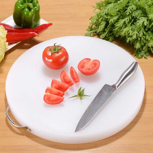 Kitchen round plastic cutting board with handle, chopping board, chopping board, sticky board, meat pier, knife board, chopping board, processing and processing