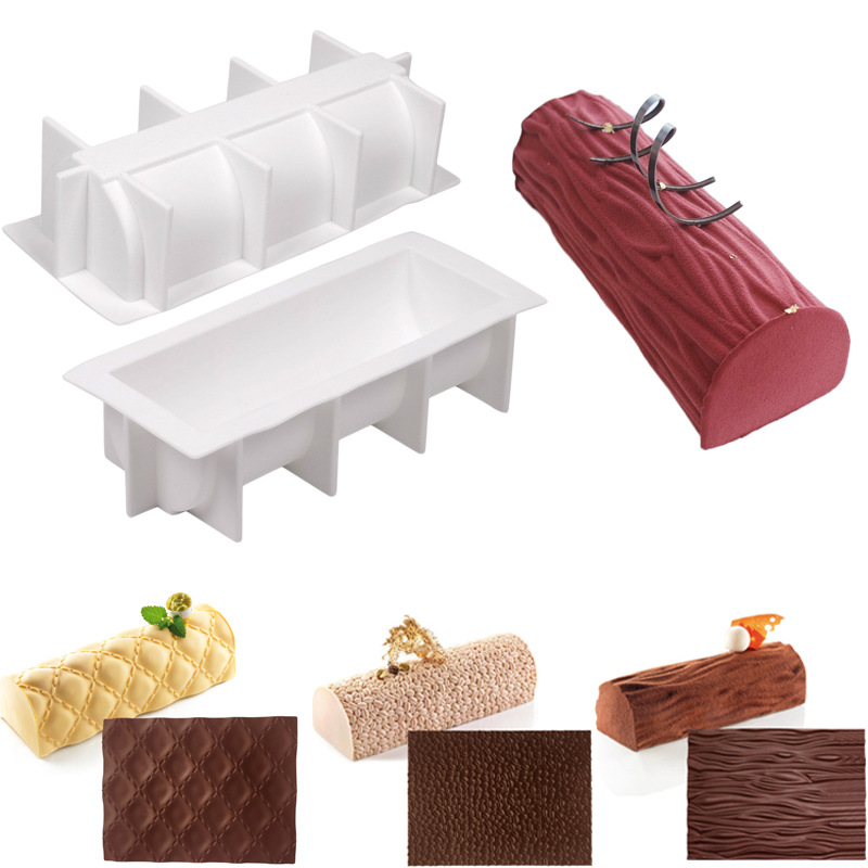 Mousse almohadilla de silicona mousse rollo suizo textura almohadilla corteza amor encaje fondant estera pastelería occidental molde para hornear