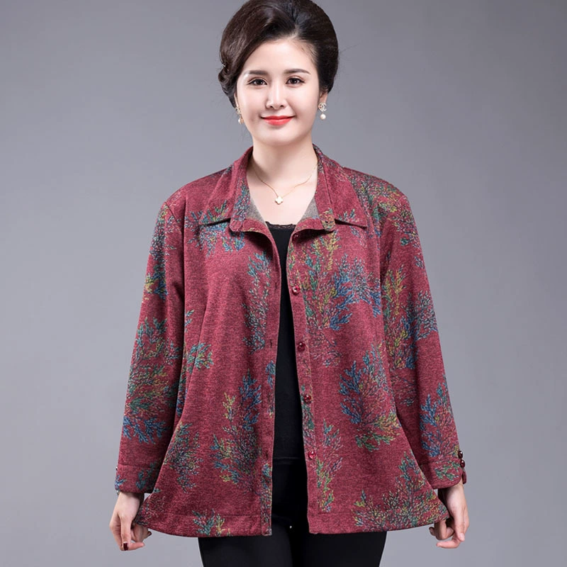Куртка больших размеров для женщин среднего и старшего возраста, весна-осень 2025, для полных мам и бабушек, весенне-осенняя одежда 100kg