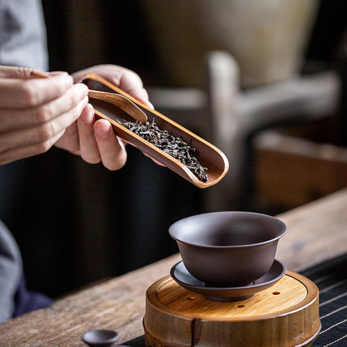 Old Bamboo Tea Three-piece Set of Handmade Bamboo Tea Clips, Tea Needles, Tea Spoons, Tea Lotus Set, Tea Ceremony Kung Fu Tea Accessories