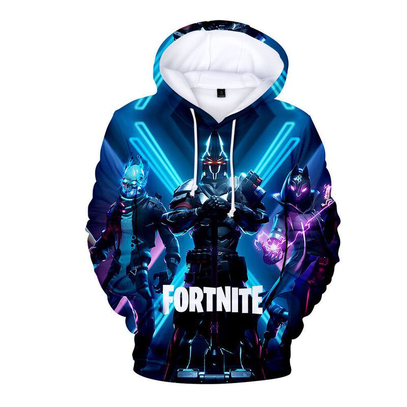 European and American FORTNITE Fortress Night Season 10 3D Color Printing Adult Children's Wear Pullover