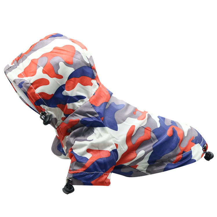 Factory Dog ​​New Pet Jacket Raincoat Small Dog Cat Teddy French Bulldog Snowproof Camouflage Raincoat Wholesale
