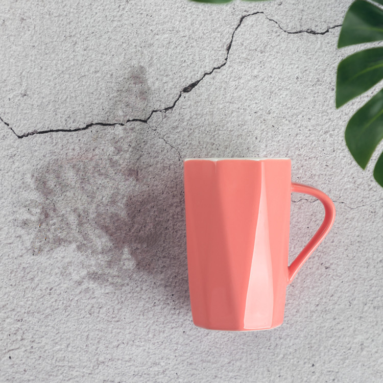 北欧insシンプルなひし形マグカップ創意カップル陶磁器カップ個性ビジネスオフィスコーヒーカップlogo|undefined