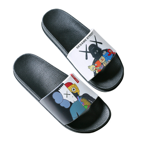 Sesame slippers for men, summer outdoor wear, ins, trendy couple, soft-soled home bathroom slippers for women