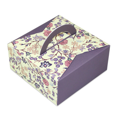 Flor de primavera Otoño Luna embalaje para hornear 4 tabletas 63-80g caja de pastel de Luna portátil caja de pastelería occidental Caja de galletas 10 piezas