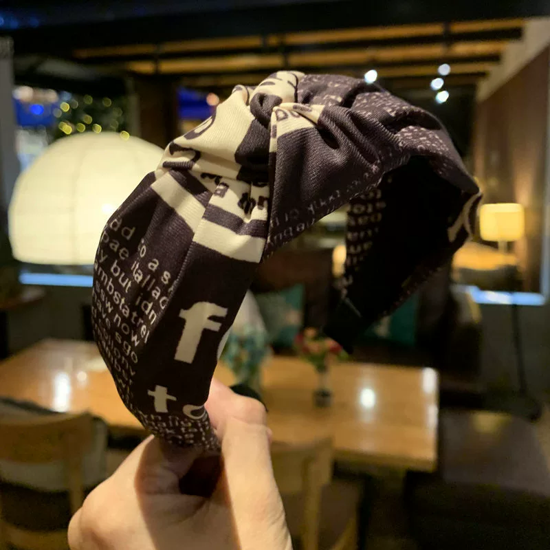 Headband, cloth with letters for face washing, hairpins, hair accessory, South Korea, simple and elegant design