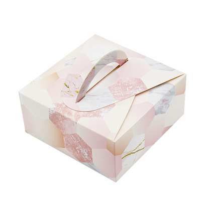 Flor de primavera Otoño Luna embalaje para hornear 4 tabletas 63-80g caja de pastel de Luna portátil caja de pastelería occidental Caja de galletas 10 piezas