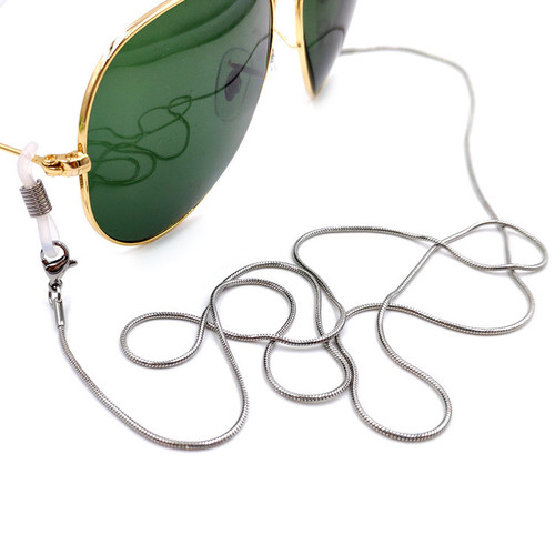 Stainless steel 316L glasses chain, glasses rope snake chain anti-slip chain 1.2mm*75cm sunglasses chain wholesale