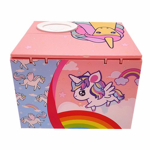 Steal money unicorn piggy bank cartoon novelty eat money steal money cat piggy bank children's toy piggy bank cross border