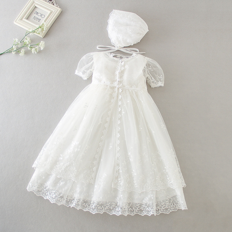 Cross-Border Dress Newborn Extended Washed Dress Baby One-Year-Old Dress Flower Girl Wedding Dress Washed Dress Three-Piece Suit Cross-Border Dress Newborn Extended Washed Dress Baby One-Year-Old Dress Flower Girl Wedding Dress Washed Dress Three-Piece Suit