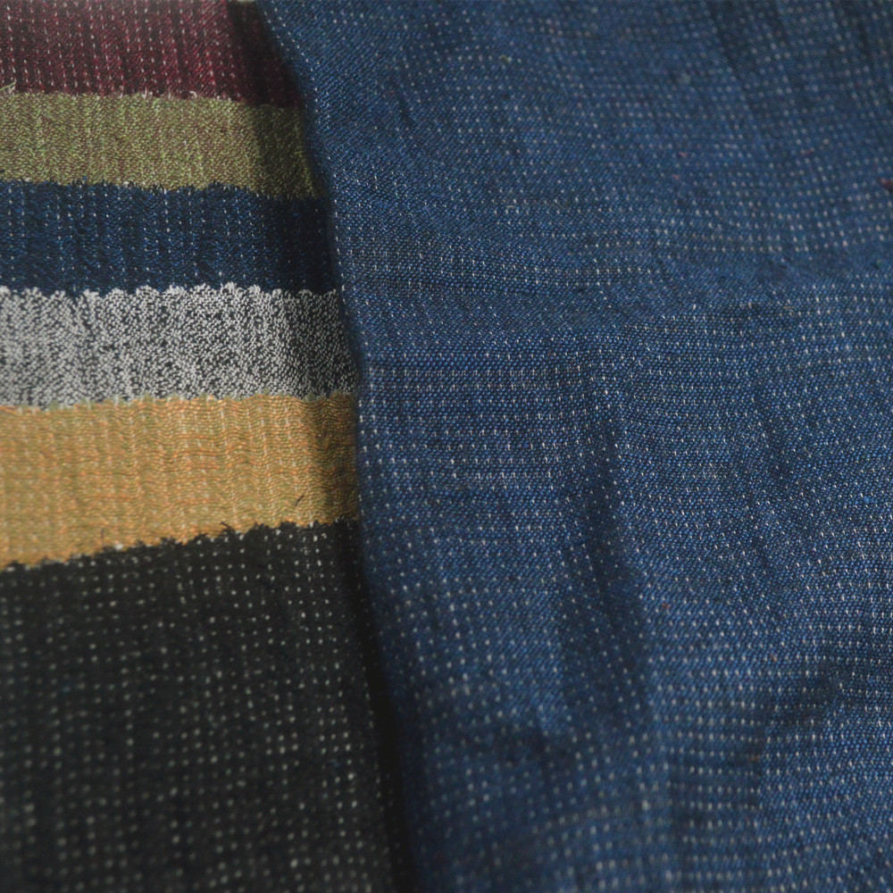 19年新款亚麻双层布 加厚双面可用麻布 外套裤子面料现货供应