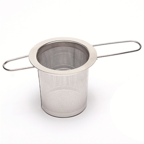 Factory direct supply tea maker 304 stainless steel tea drain simple folding binaural tea set accessories in large quantities