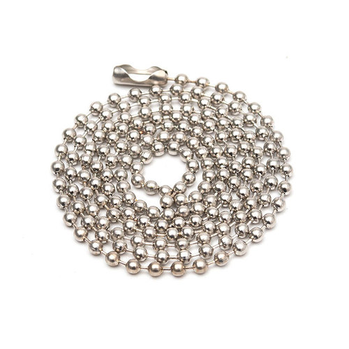 DIY Accessories Beaded Necklace 60cm Metal Chain with Beads and Pendant Lock Collar Necklace Simple Bare Chain Handmade Material