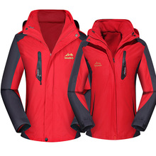 冲锋衣厂家可脱卸户外防风保暖三合一两件套工作服定印logo迷彩