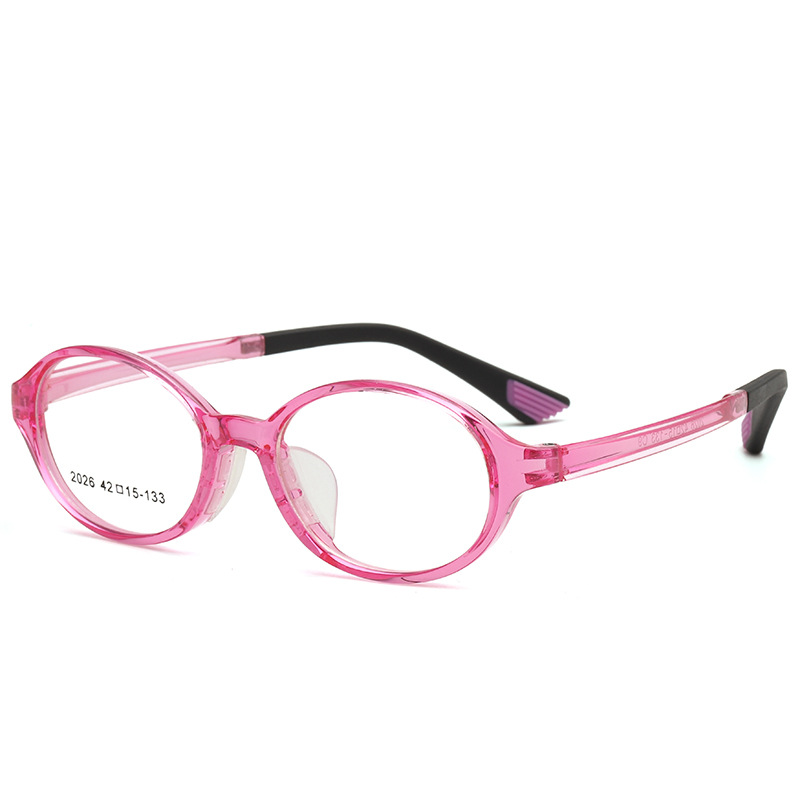 Oleo 2025 New Oval Kidsren's Glasses Frame Tr90 Glasses Frame Silicone Nose Pad Rubber Foot Cover Myopia