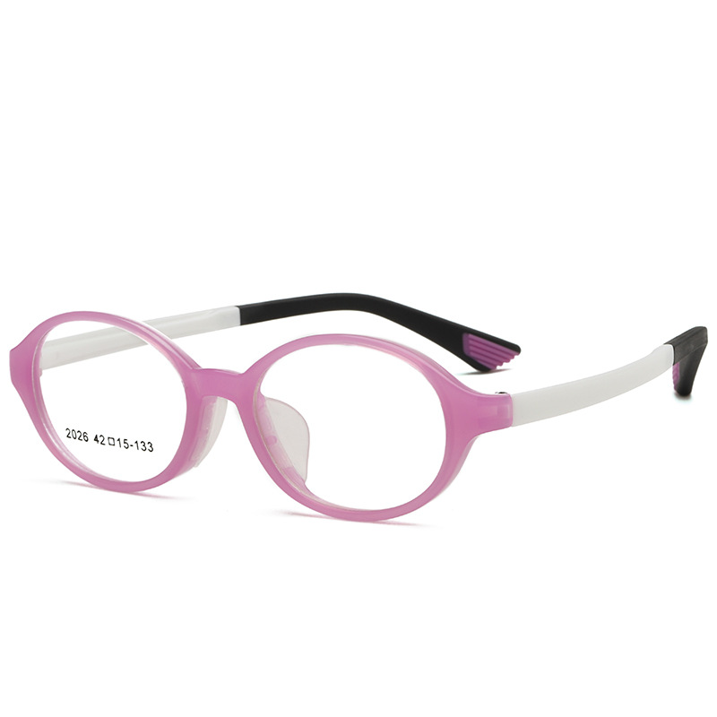 Oleo 2025 New Oval Kidsren's Glasses Frame Tr90 Glasses Frame Silicone Nose Pad Rubber Foot Cover Myopia