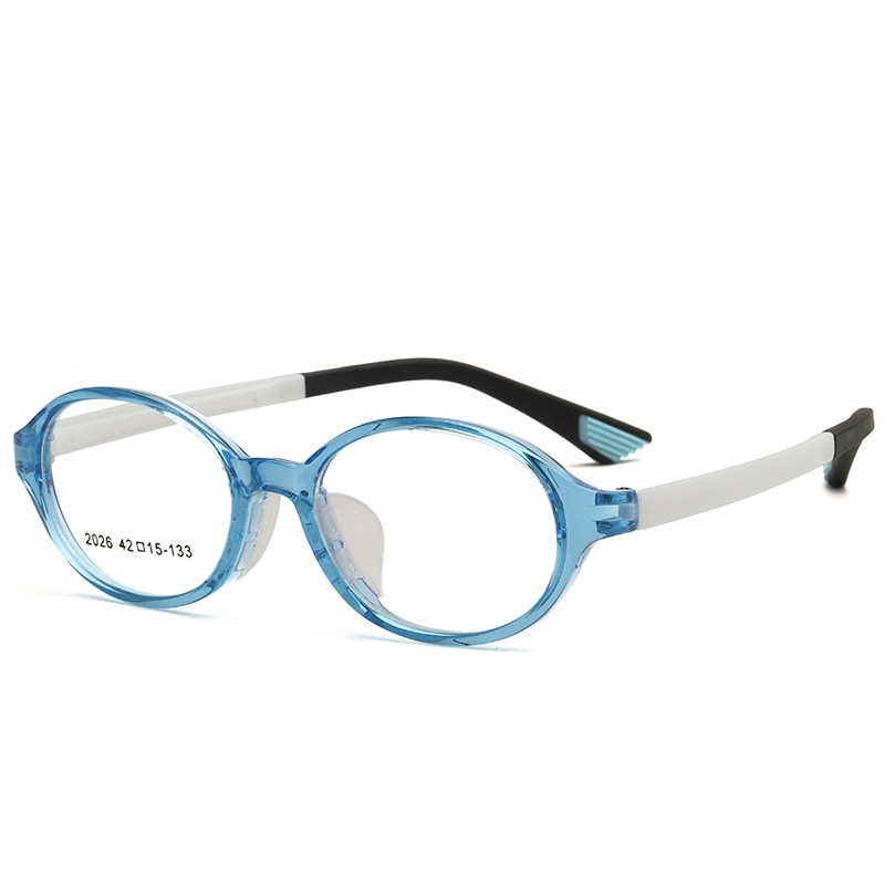 Oleo 2025 New Oval Kidsren's Glasses Frame Tr90 Glasses Frame Silicone Nose Pad Rubber Foot Cover Myopia