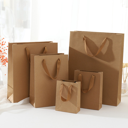 Horizontal Kraft Paper Bag Clothing Handbag Tea Food Chili Sauce Packaging Paper Bag Honey Gift Bag Zuo Fan 