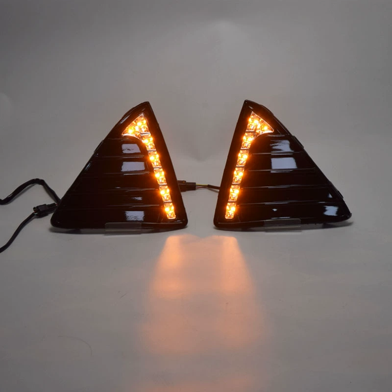 Подходит для 2012–2014 Ford Fox — модифицированные LED дневные ходовые огни под сетку, решётка противотуманной фары, дневные ходовые огни