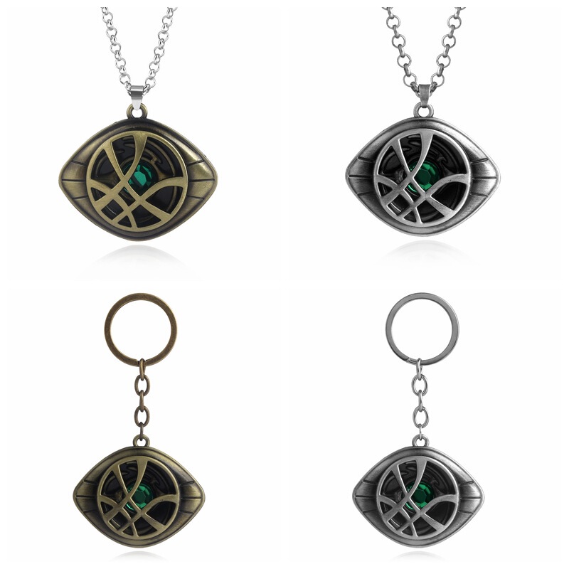 Film and Television Peripherals Doctor Strange Keychain Dr. Strange Akord's Eye Necklace Pendant Cross-Border European and American
